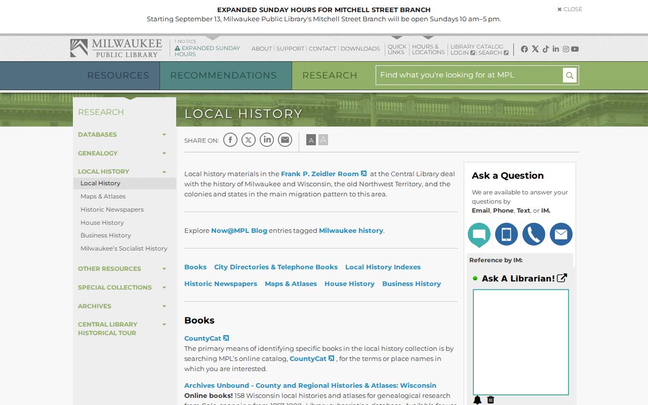 Wisconsin city directory and Milwaukee Zeidler Room local-history holdings guide